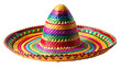 © rabbi - colorful traditional mexican sombrero hat  isolated on white background PNG,AI GENERATED