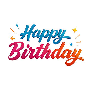 Joyful Birthday typography.