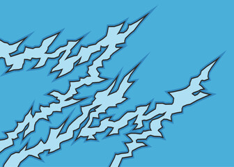 Aufkleber - Abstract background with geometric crack line pattern and with some copy space area. Claw mark pattern