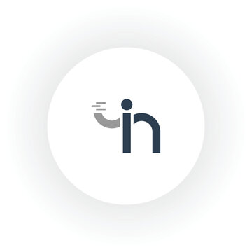  initial monogram letter NI logo design Vector