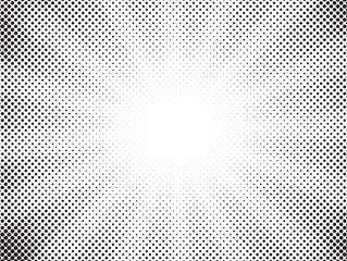 Aufkleber - Dotted background. Abstract halftone concentric pattern. Gradient mosaic radial texture. Vector illustration.