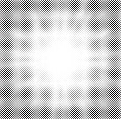 Aufkleber - Dotted background. Abstract halftone concentric pattern. Gradient mosaic radial texture. Vector illustration.