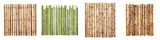 Assortment of natural bamboo stalks and stems
