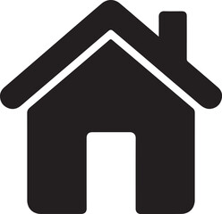 Poster - Simple Black and White Home Illustration A Clean and Minimalist Design for Real Estate or Family Concepts