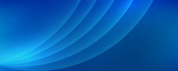 Poster - Abstract blue background with flowing, transparent lines