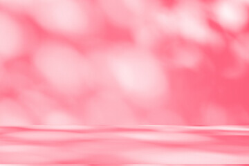 Aufkleber - Wall interior background, studio and backdrops show products.with shadow from window color pink background for text insertion and presentation interior decoration	
