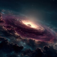 Wall Mural - swirling cosmic formation in deep space space universe galaxy nebula cosmos astronomy science star
