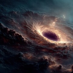 Wall Mural - abstract space vortex illustration - cosmic black hole or nebula swirl space vortex nebula abstract