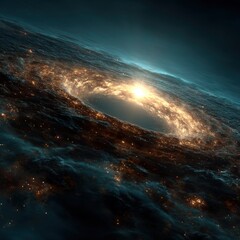 Wall Mural - abstract cosmic vortex - swirling galaxy of stars and energy galaxy stars cosmic energy abstract car