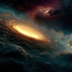 Wall Mural - cosmic swirling vortex portal in deep space swirling vortex portal cosmic cosmos universe galaxy awe
