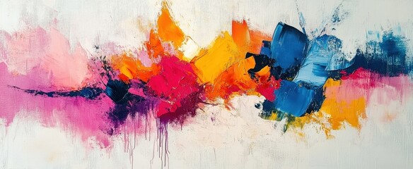 Fototapete - This captivating abstract artwork showcases vibrant colors and dynamic brushstrokes, perfect for enhancing any modern interior with a touch of creativity.