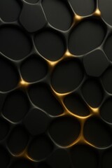 Aufkleber - patterned surface with circular shapes in varying shades of yellow and orange on dark background.