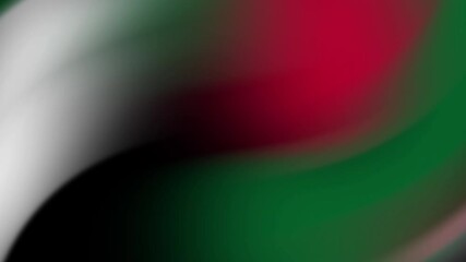 Poster - Abstract Motion: Blurry Red, Green, Black, and White Color Gradient Transition