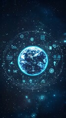 Poster - Global interconnectedness of technology and resources.