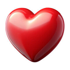 Leinwandbilder - Glossy red heart floating isolated against black background for romantic concepts