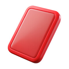 Leinwandbilder - Glossy red rectangle on black background conceptual design element illustration