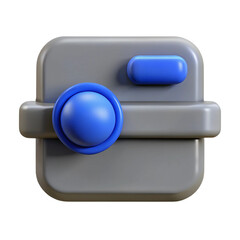 Leinwandbilder - Modern 3d camera icon isolated on transparent background with minimalist style for app designs