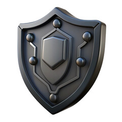 Leinwandbilder - Metallic shield design with decorative embellishments illustrating security and protection concept