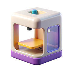 Leinwandbilder - Modern 3d printed device isolated on transparent background for design and technology concepts