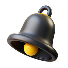 Aufkleber - 3d rendered bell icon notification symbol isolated on a solid transparent background