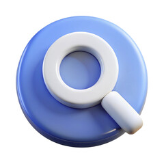 Leinwandbilder - 3d rendered magnifying glass icon on a blue background illustrating search and discovery