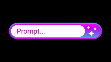 Fototapete - animated generative ai bar design. artificial intelligence prompt search field icon
