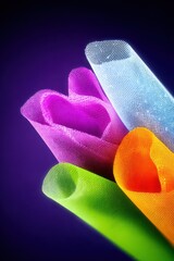 Poster - Abstract Colorful Fiber Optic Design with Bright Gradient Background