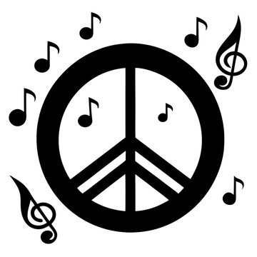 Peace sing Victor silhouette Single Icon collection 