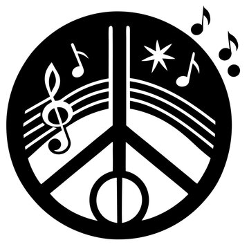 Peace sing Victor silhouette Single Icon collection 