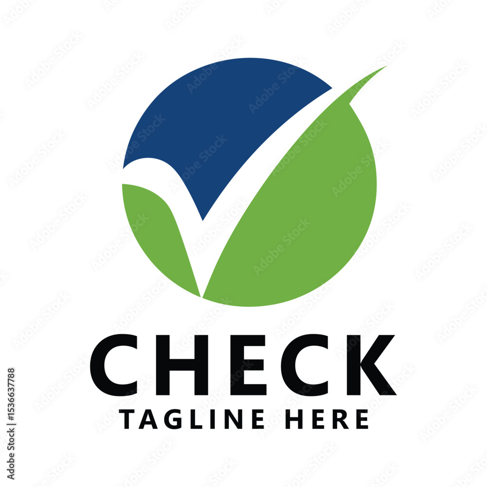 Checklist check mark check logo template vector Stock Vector | Adobe Stock