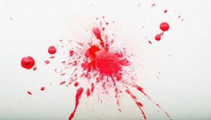 Poster - dynamic red paint splash explosion on white background with dramatic splatter and fluid motion for abstract poster, branding asset, or modern graphic design

