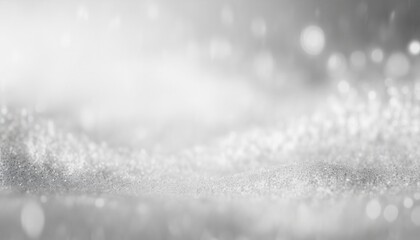 Aufkleber -  soft silver glitter bokeh texture with abstract light sparkles and blurred highlights for elegant website background, minimalist branding or luxury print design