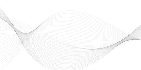 Poster - Abstract wavy grey stream element for design on transparent background isolated. frequency sound wave lines, technology, data science, business wave line background. Vector illustration.	