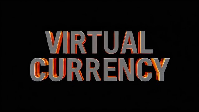 Word Virtual Currency is written on dark background.