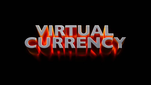 Word Virtual Currency is written on dark background.