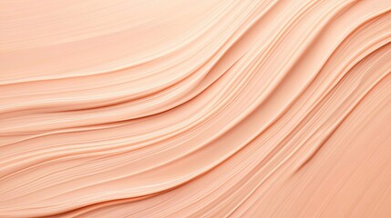 Poster - Smooth Peach Color Waves in Soft Abstract Background Texture