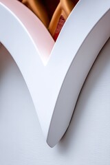 Poster - Abstract White Geometric Sculpture on Wall