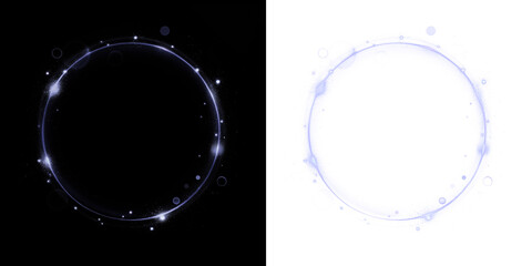 Aufkleber - Abstract, circle, blue, design, and shape blend in a dynamic PNG ring. This smooth transparent PNG Overlay glows with modern energy, ideal for futuristic graphics, flowing art, or digital decoration.