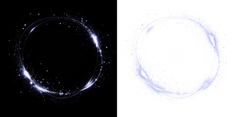 Aufkleber - Abstract, circle, blue, design, and shape blend in a dynamic PNG ring. This smooth transparent PNG Overlay glows with modern energy, ideal for futuristic graphics, flowing art, or digital decoration.