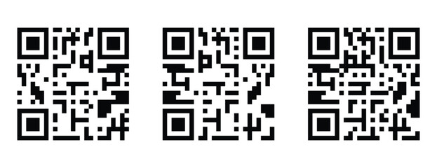 qr code set icons .