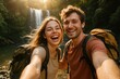© Rawpixel.com - Happy couple exploring waterfall.