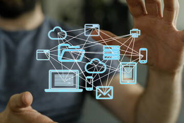 Poster - Seamless data access across devices.  Cloud storage, file sharing, and secure connectivity.