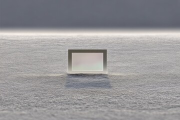 Poster - Floating Transparent Square on a Monochrome Textured Background