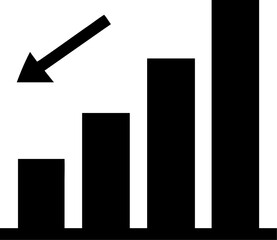 Poster - Silhouette Bar Graph Design with One Taller Bar