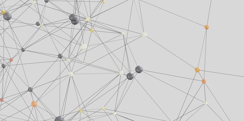 Poster - Stock photo of an abstract network connection with nodes and lines.  Ideal for technology, data, and connection concepts.