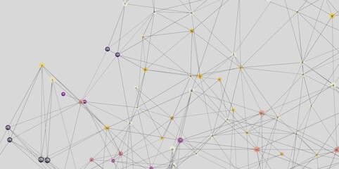 Poster - Stock photo of an abstract network visualization. Ideal for technology, connection, and data concepts.
