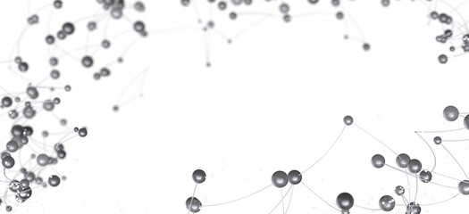 Poster - Abstract background image of connected dots and lines. Ideal for technology, network, or connection concepts.