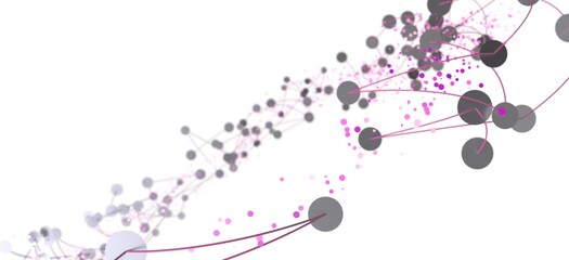 Poster - Abstract background with connected dots and lines.  Perfect for technology, network, or connection concepts.