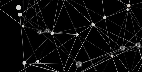 Poster - High-resolution image of a complex network. Ideal for technology, connection, and communication concepts.