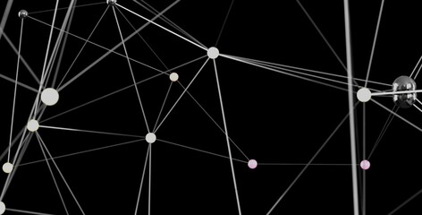 Poster - Modern abstract image of a network connection. Ideal for technology, data, and connectivity concepts.